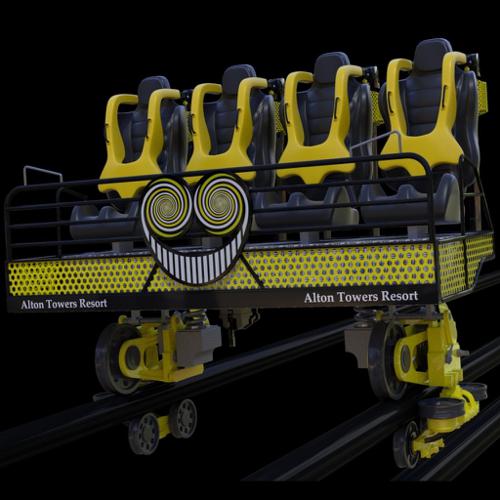 The Smiler Alton Towers Roller Coaster Car (Unrigged) preview image